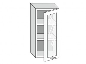 19.40.3 Шкаф настенный (h=913) на 400мм с 1-ой стекл. дверцей в Ялуторовске - yalutorovsk.magazinmebel.ru | фото