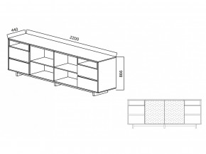 Комодино Moderno-2200 Ф1 в Ялуторовске - yalutorovsk.magazinmebel.ru | фото - изображение 3