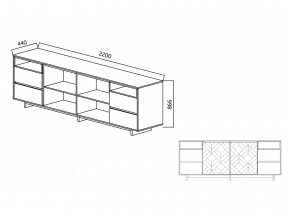 Комодино Moderno-2200 Ф2 в Ялуторовске - yalutorovsk.magazinmebel.ru | фото - изображение 4