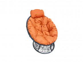 Кресло Папасан мини с ротангом оранжевая подушка в Ялуторовске - yalutorovsk.magazinmebel.ru | фото