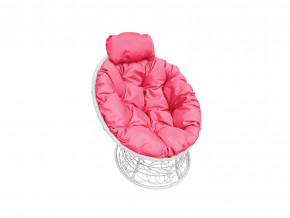 Кресло Папасан мини с ротангом розовая подушка в Ялуторовске - yalutorovsk.magazinmebel.ru | фото