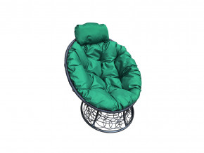 Кресло Папасан мини с ротангом зелёная подушка в Ялуторовске - yalutorovsk.magazinmebel.ru | фото