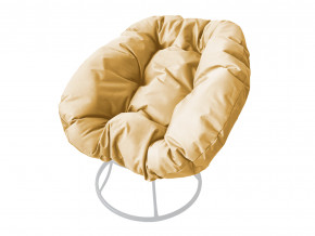 Кресло Пончик без ротанга бежевая подушка в Ялуторовске - yalutorovsk.magazinmebel.ru | фото - изображение 1