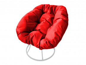 Кресло Пончик без ротанга красная подушка в Ялуторовске - yalutorovsk.magazinmebel.ru | фото