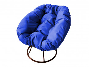 Кресло Пончик без ротанга синяя подушка в Ялуторовске - yalutorovsk.magazinmebel.ru | фото