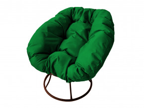 Кресло Пончик без ротанга зелёная подушка в Ялуторовске - yalutorovsk.magazinmebel.ru | фото