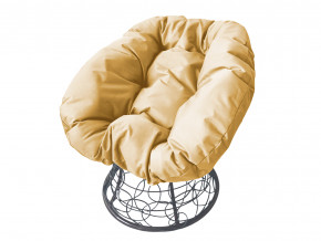 Кресло Пончик с ротангом бежевая подушка в Ялуторовске - yalutorovsk.magazinmebel.ru | фото - изображение 1
