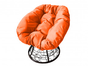 Кресло Пончик с ротангом оранжевая подушка в Ялуторовске - yalutorovsk.magazinmebel.ru | фото