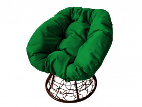 Кресло Пончик с ротангом зелёная подушка в Ялуторовске - yalutorovsk.magazinmebel.ru | фото - изображение 1