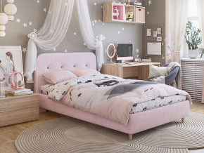 Кровать 1200 Лео велюр нежно-розовый в Ялуторовске - yalutorovsk.magazinmebel.ru | фото - изображение 4