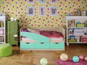 Кровать Бабочки 1600 Бирюза матовая в Ялуторовске - yalutorovsk.magazinmebel.ru | фото