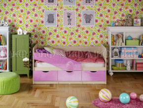 Кровать Бабочки 1600 Сиреневый металлик в Ялуторовске - yalutorovsk.magazinmebel.ru | фото - изображение 1