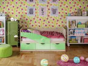 Кровать Бабочки 1800 Салатовый металлик в Ялуторовске - yalutorovsk.magazinmebel.ru | фото