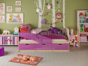Кровать Дельфин 1600 Фиолетовый металлик в Ялуторовске - yalutorovsk.magazinmebel.ru | фото - изображение 1