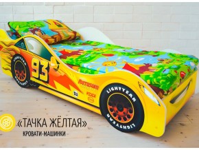 Кровать детская машина Тачка Желтая в Ялуторовске - yalutorovsk.magazinmebel.ru | фото