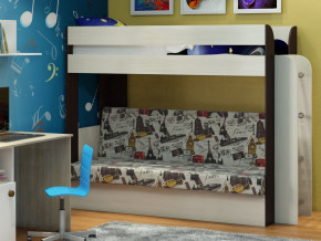 Кровать двухъярусная Карамель 75 венге ткань биг бен в Ялуторовске - yalutorovsk.magazinmebel.ru | фото - изображение 1