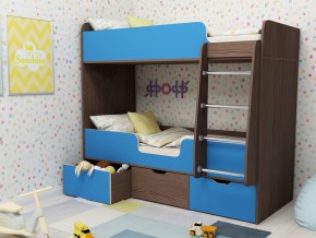 Кровать двухъярусная Малыш двойняшка бодега-голубой в Ялуторовске - yalutorovsk.magazinmebel.ru | фото