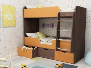 Кровать двухъярусная Малыш двойняшка бодега-оранжевый в Ялуторовске - yalutorovsk.magazinmebel.ru | фото