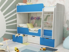 Кровать двухъярусная Малыш двойняшка винтерберг-голубой в Ялуторовске - yalutorovsk.magazinmebel.ru | фото - изображение 1