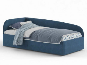 Кровать мягкая Денди на латах рогожка синяя в Ялуторовске - yalutorovsk.magazinmebel.ru | фото