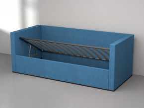 Кровать мягкая с подъёмным механизмом арт. 030 синий в Ялуторовске - yalutorovsk.magazinmebel.ru | фото - изображение 2