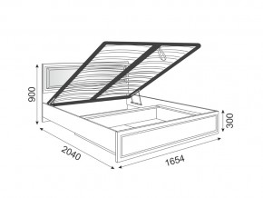 Кровать подъемная со спинкой Беатрис 11 Орех в Ялуторовске - yalutorovsk.magazinmebel.ru | фото - изображение 2