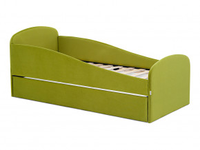 Кровать с ящиком Letmo оливковый (велюр) в Ялуторовске - yalutorovsk.magazinmebel.ru | фото - изображение 1