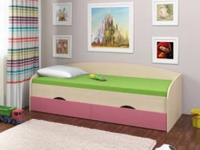 Кровать Соня 2 дуб молочный-розовый в Ялуторовске - yalutorovsk.magazinmebel.ru | фото