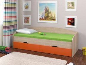 Кровать Соня 2 сонома-оранжевый в Ялуторовске - yalutorovsk.magazinmebel.ru | фото