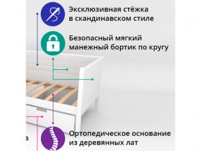 Кровать-тахта мягкая Svogen с бортиком мятный-лаванда в Ялуторовске - yalutorovsk.magazinmebel.ru | фото - изображение 2