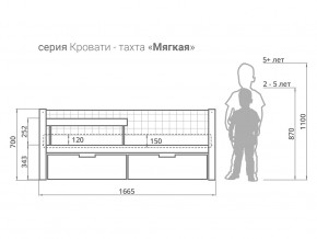 Кровать-тахта мягкая Svogen с ящиками и бортиком дерево-графит в Ялуторовске - yalutorovsk.magazinmebel.ru | фото - изображение 2