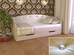 Кровать Юниор Тип 2 шимо светлый/белый перламутр 800х1600 в Ялуторовске - yalutorovsk.magazinmebel.ru | фото - изображение 1