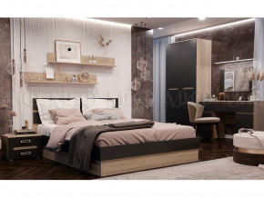 Спальня Ким Графит софт, сонома в Ялуторовске - yalutorovsk.magazinmebel.ru | фото